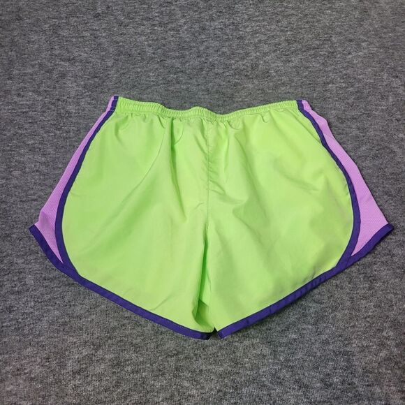 Nike Dri-fit Women’s AthleticTrack Running Shorts Size L Green Purple Color - Picture 6 of 10
